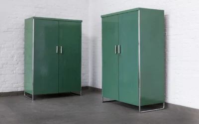 1930s Bauhaus wardrobes by Thonet in original paint