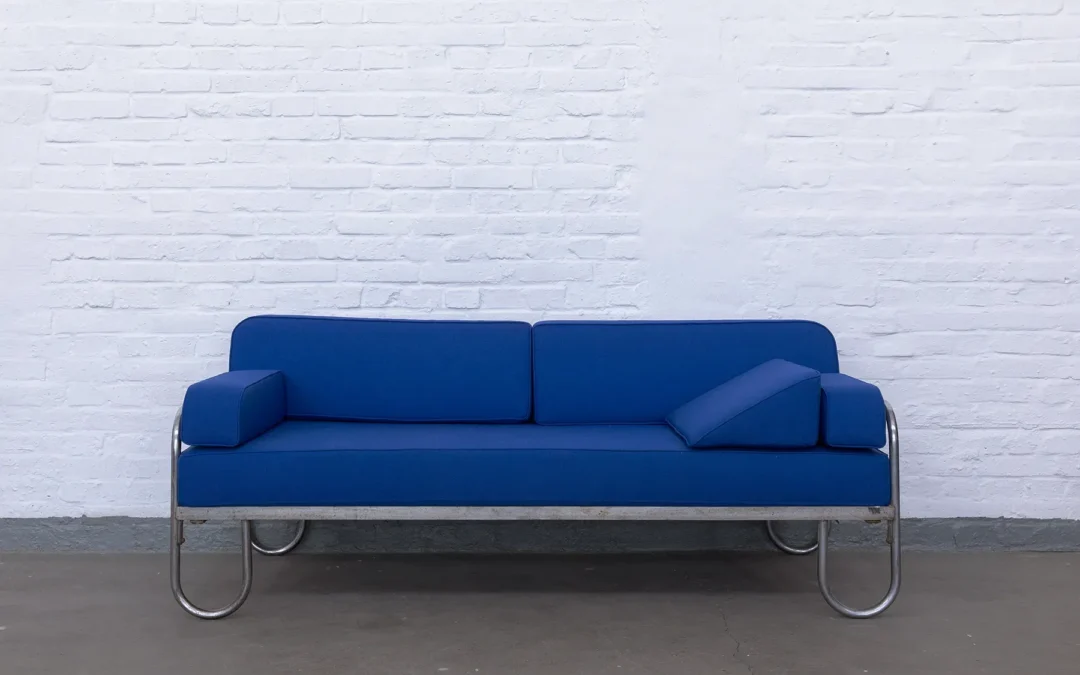 1930er Bauhaus Stahlrohr Couch von hergestellt von Thonet-Mundus