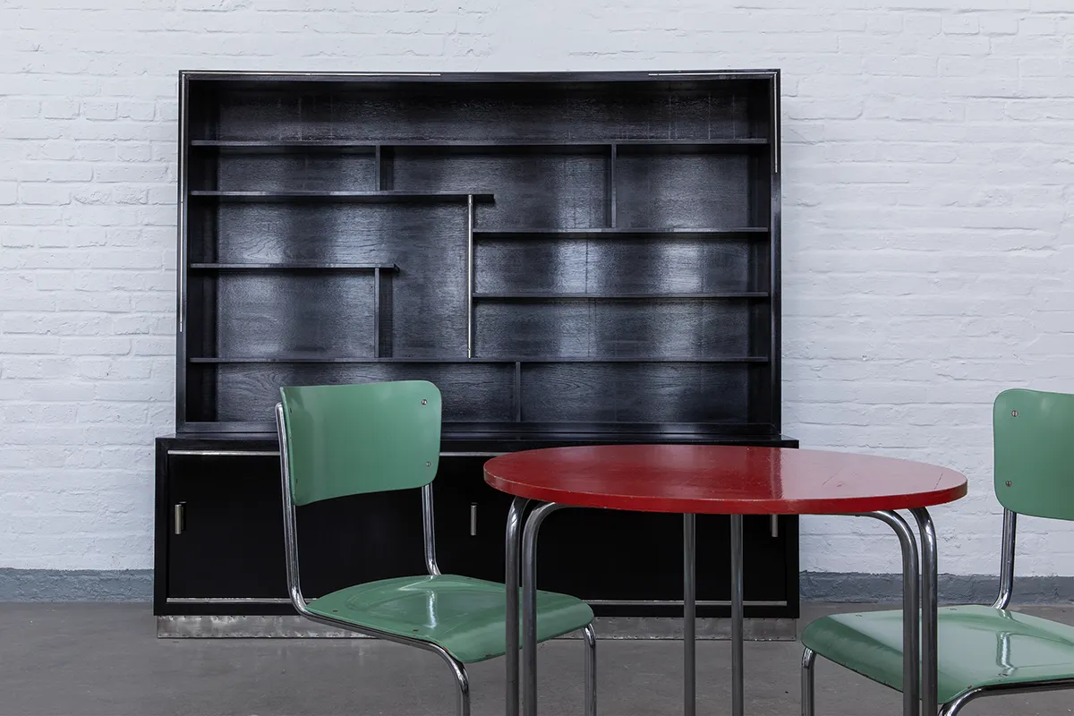 1930s wardrobe cabinet in Bauhaus style by Rudolf Vichr