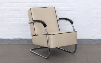 Refurbished Bauhaus Tubular Steel Armchair ‘Famos 21’ by Mücke-Melder