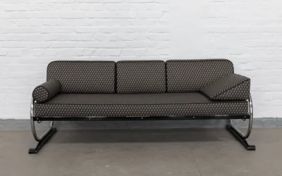 Bauhaus Tubular Steel Couch by Hynek Gottwald in Streamline Design