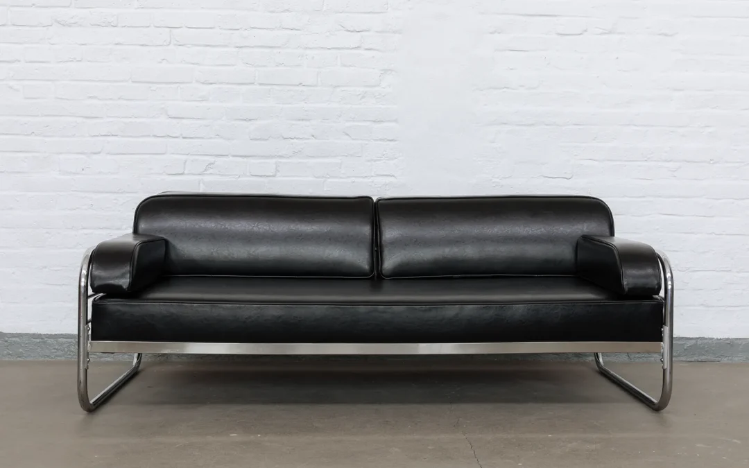 bauhaus tubular-steel sofa black-leather-070